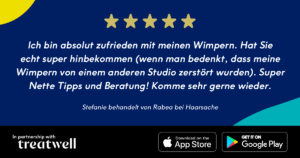 Kundenbewertung Wimpernlifting Haarsache